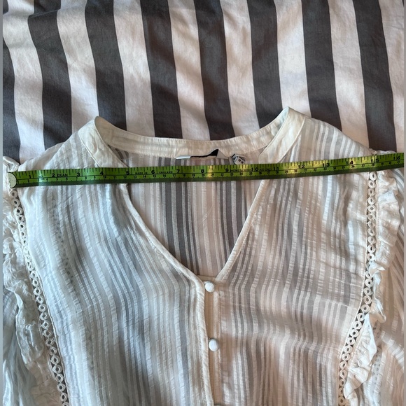 B.Young White Peasant Blouse, Sz 10 - Picture 3 of 5